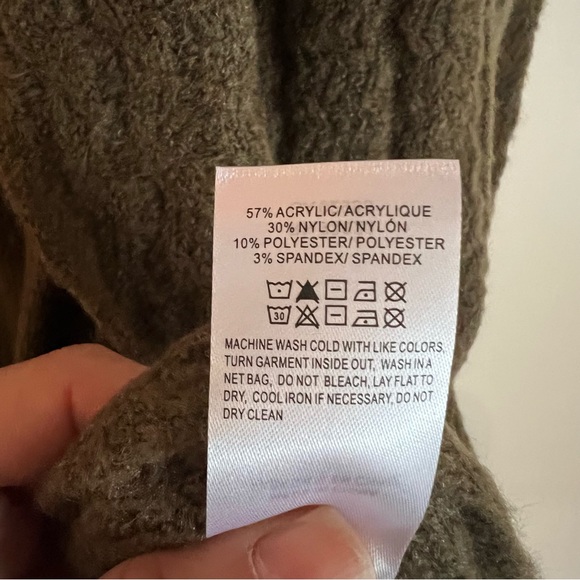 LUCKY BRAND NWT Open Style Long Sleeve Green Cardigan Women's Size Medium - Picture 7 of 7